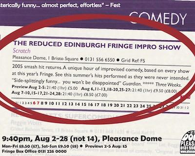A blast from the past — Scratch Impro at the Edinburgh Fringe - drag improv / crossdress improv / drag queen improv / Phyllida